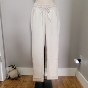 Anthropologie Saturday Sunday Waffel Weave With Fleece Cream Joggers Sz S